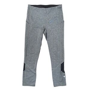 Lululemon Pace Rival Crop 22" Athletic Legging Gray Black Size 4